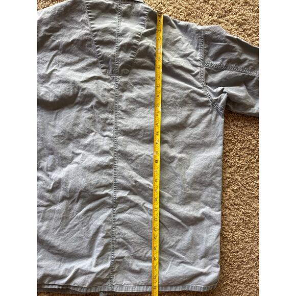 VTG Levi’s Faded Teal Blue Cotton XL Button Up Long Sleeve Shirt Metal Buttons - Picture 6 of 7